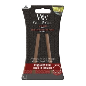 WoodWick Parfum Voiture Auto Reed Refill Chai à la cannelle